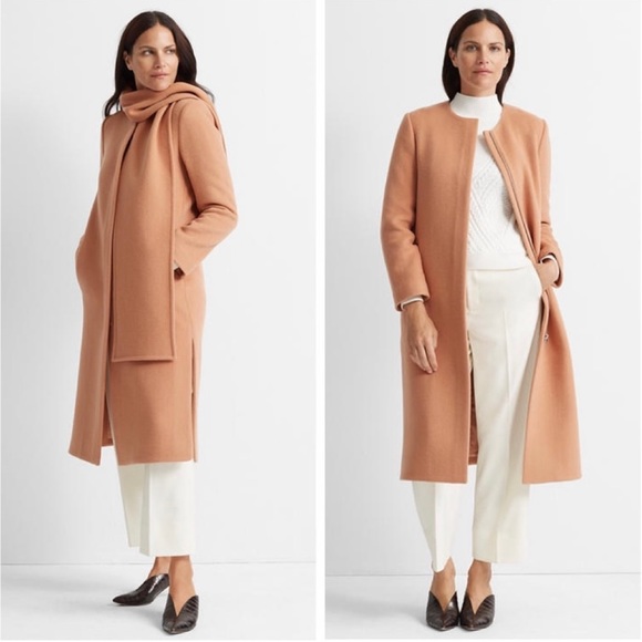 Club Monaco Jackets & Blazers - Club Monaco detachable scarf coat